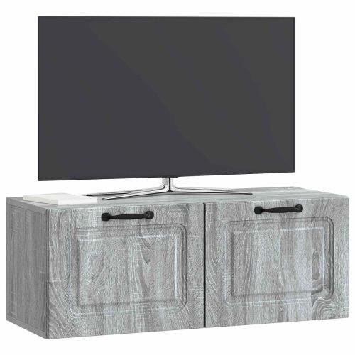 Стенно монтиран ТВ шкаф Сива сонома 78,5 x 31 x 30 см