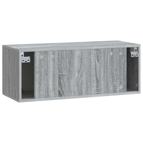 Стенно монтиран ТВ шкаф Сива сонома 78,5 x 31 x 30 см