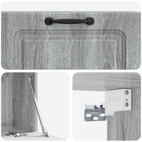 Стенно монтиран ТВ шкаф Сива сонома 78,5 x 31 x 30 см