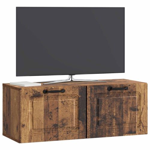 Стенно монтиран ТВ шкаф Старо дърво 78,5 x 31 x 30 см