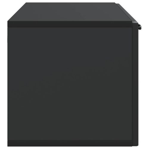 Стенно монтиран ТВ шкаф Черно 98 x 31 x 30 см