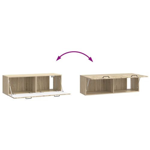 Стенно монтиран ТВ шкаф Дъб сонома 98 x 31 x 30 см