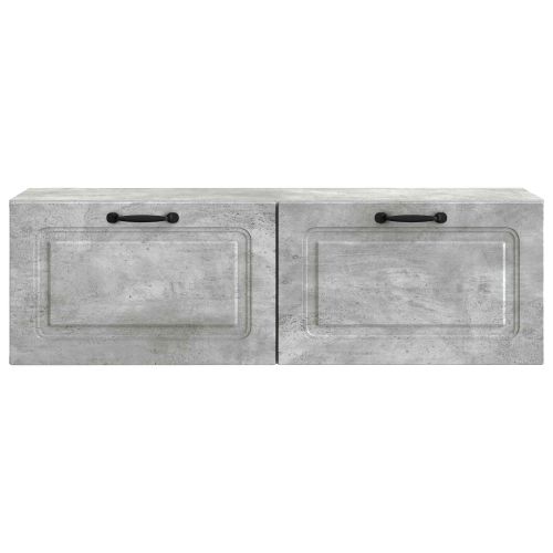Стенно монтиран ТВ шкаф Бетонно сиво 98 x 31 x 30 см