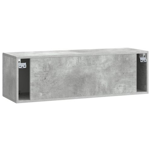 Стенно монтиран ТВ шкаф Бетонно сиво 98 x 31 x 30 см