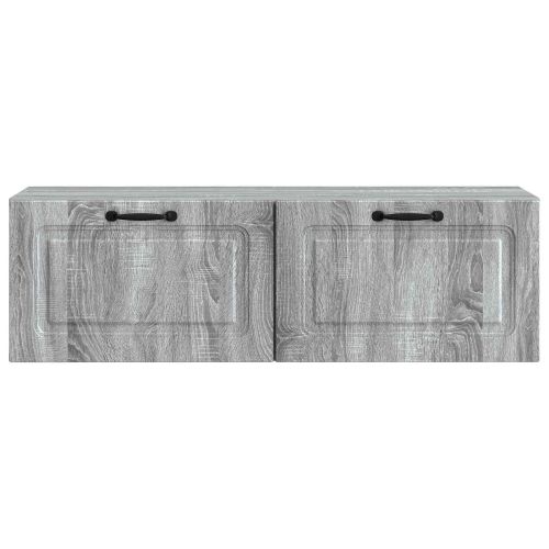 Стенно монтиран ТВ шкаф Сива сонома 98 x 31 x 30 см