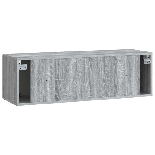Стенно монтиран ТВ шкаф Сива сонома 98 x 31 x 30 см