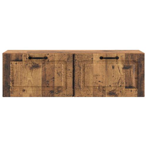 Стенно монтиран ТВ шкаф Старо дърво 98 x 31 x 30 см