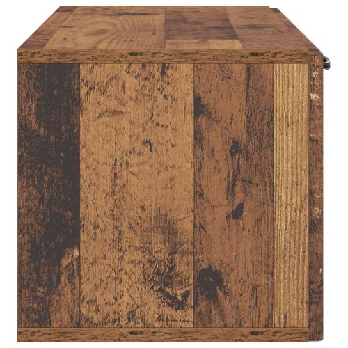 Стенно монтиран ТВ шкаф Старо дърво 98 x 31 x 30 см