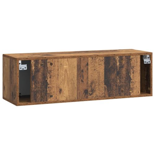 Стенно монтиран ТВ шкаф Старо дърво 98 x 31 x 30 см