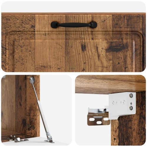 Стенно монтиран ТВ шкаф Старо дърво 98 x 31 x 30 см