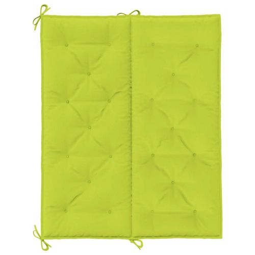 Възглавница за пейка яркозелена 120x(50+50)x7 см оксфорд плат