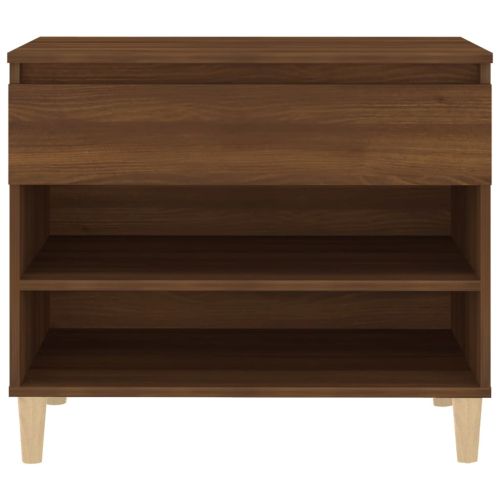 Шкаф за обувки, кафяв дъб, 70x36x60 см, инженерно дърво