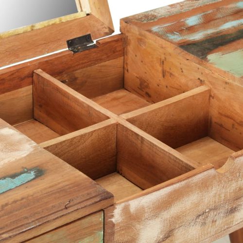 Тоалетка с огледало, 112x45x76 см, регенерирано дърво масив