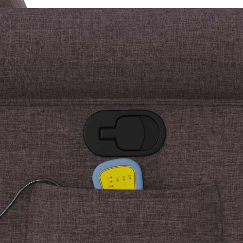 Масажен наклоняем стол, тъмнокафяв, текстил