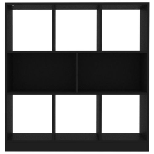 Библиотека, черна, 97,5x29,5x100 см, инженерно дърво