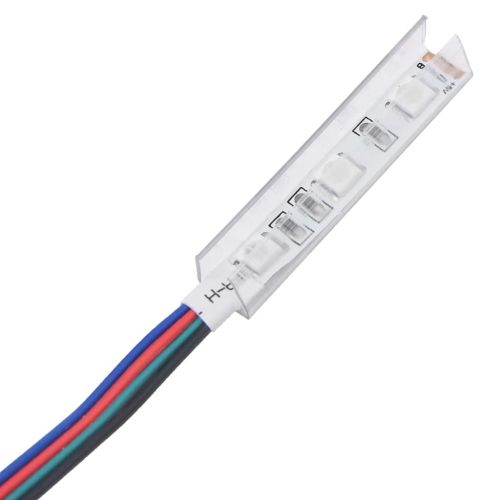 ТВ шкаф с LED осветление, бял, 140x40x36 см