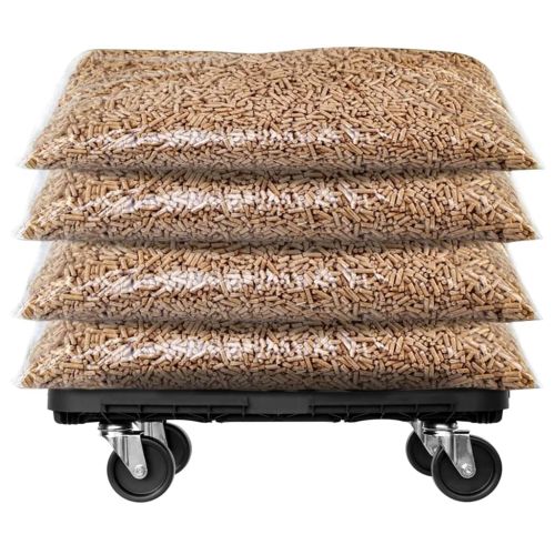 Транспортни колички, 2 бр, черни, полипропилен, 300 кг