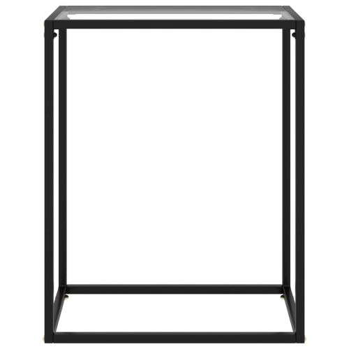 Конзолна маса, прозрачна, 60x35x75 cм, закалено стъкло