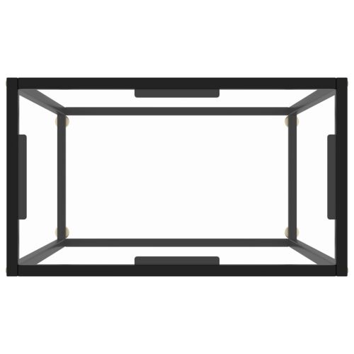 Конзолна маса, прозрачна, 60x35x75 cм, закалено стъкло