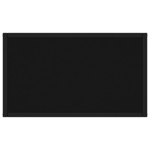 Конзолна маса, черна, 60x35x75 cм, закалено стъкло