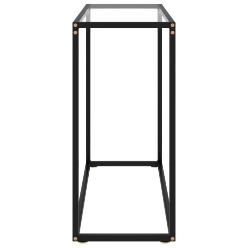 Конзолна маса, прозрачна, 80x35x75 cм, закалено стъкло