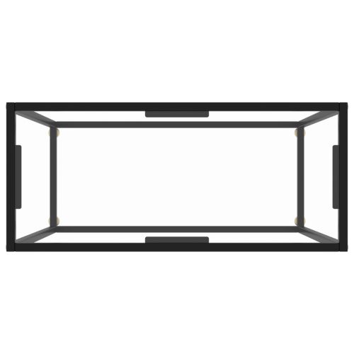 Конзолна маса, прозрачна, 80x35x75 cм, закалено стъкло