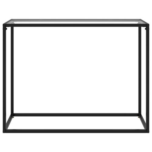 Конзолна маса, прозрачна, 100x35x75 cм, закалено стъкло