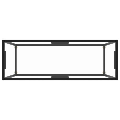 Конзолна маса, прозрачна, 100x35x75 cм, закалено стъкло