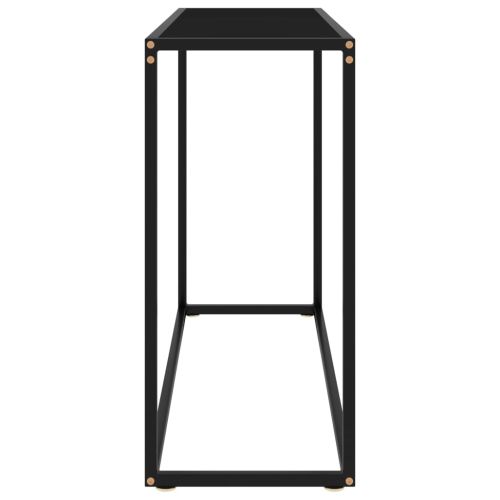 Конзолна маса, черна, 100x35x75 cм, закалено стъкло