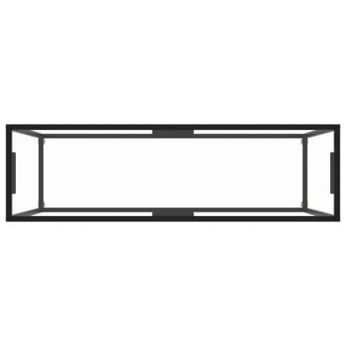 Конзолна маса, прозрачна, 120x35x75 cм, закалено стъкло