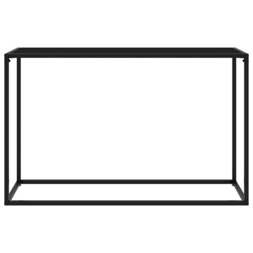 Конзолна маса, черна, 120x35x75 cм, закалено стъкло