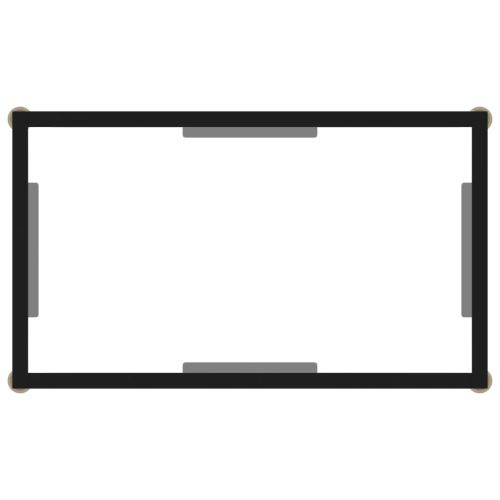 Конзолна маса, прозрачна, 60x35x75 cм, закалено стъкло