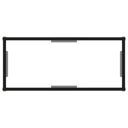 Конзолна маса, прозрачна, 80x35x75 cм, закалено стъкло