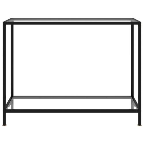 Конзолна маса, прозрачна, 100x35x75 cм, закалено стъкло