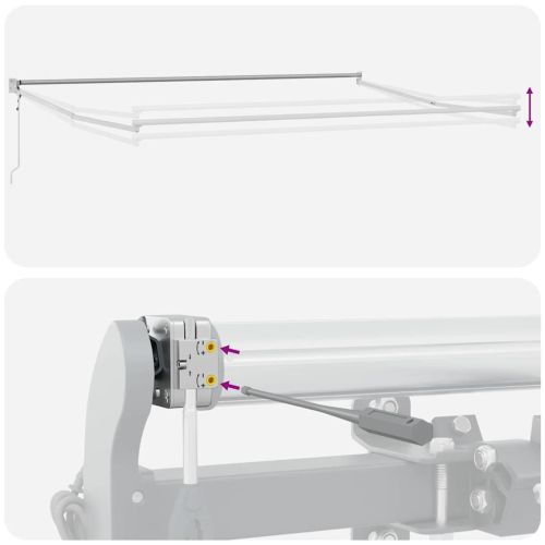 Сгъваем навес Зелен и бял 400 × 300 cm Текстил и стомана