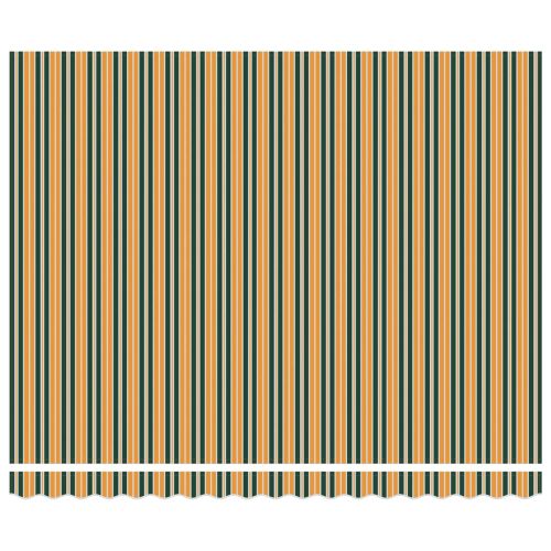 Електрически разтегателен навес Зелен и бял 400 × 350 cm