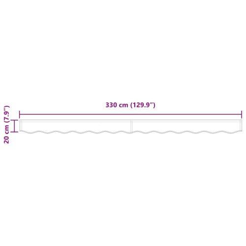Сенник Валанс Зелен и бял 330 x 20 см Платно