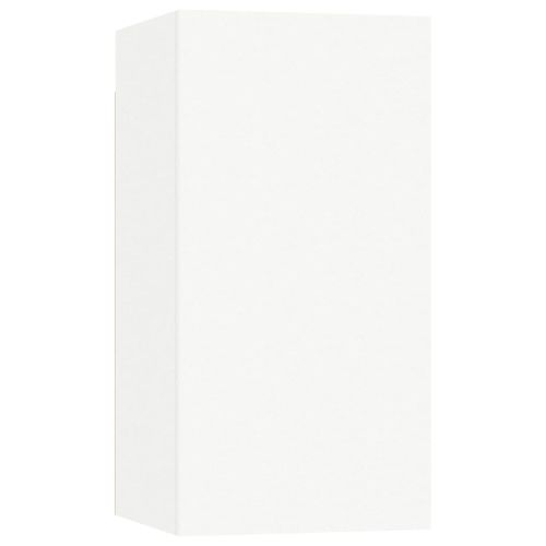 Комплект ТВ шкафове от 6 части, бял, инженерно дърво