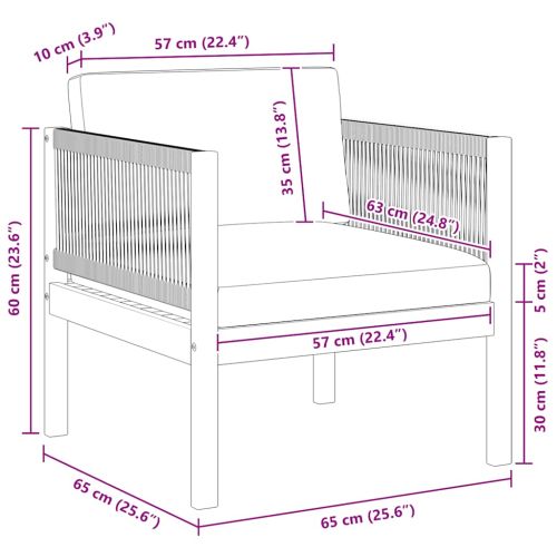 Градински столове, 2 бр, акациево дърво масив