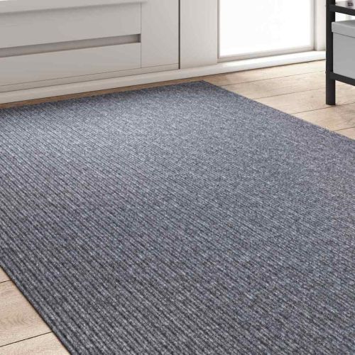 Килим пътека Светлосиво 100 x 250 cm текстил