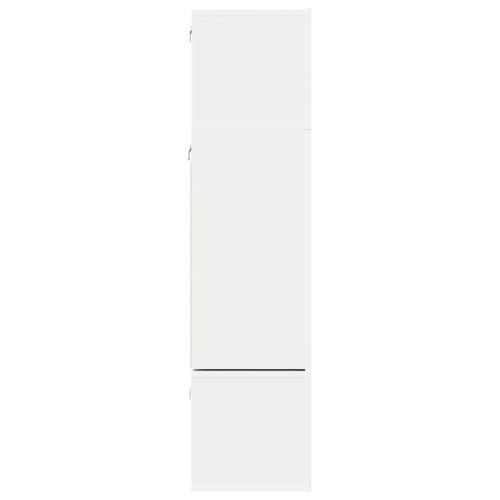 Комплект ТВ шкафове от 6 части, бял, инженерно дърво