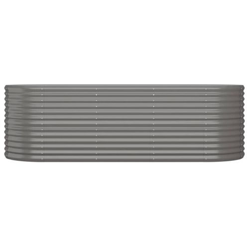 Градинска повдигната леха поцинкована стомана сиво