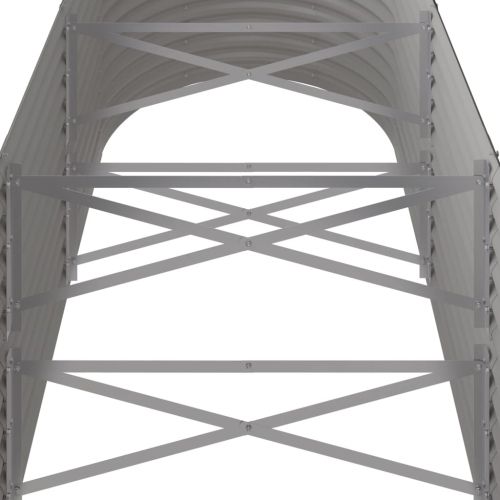 Градинска повдигната леха поцинкована стомана сиво