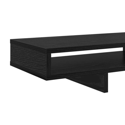 Стойка за монитор с рафт Черно 100 x 27 x 15 cm Инженерно дърво
