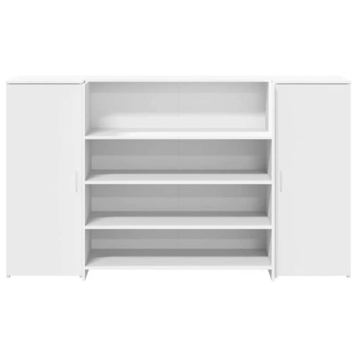 Рецепционно бюро, бяло, 180x50x103,5 см, инженерно дърво