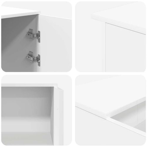 Рецепционно бюро, бяло, 180x50x103,5 см, инженерно дърво