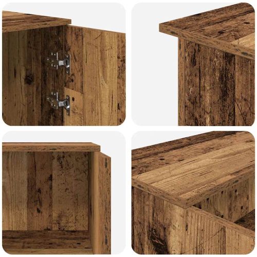 Приемно бюро, старо дърво, 180x50x103,5 см, инженерно дърво