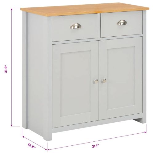 Бюфет, сив, 79x35x81 см