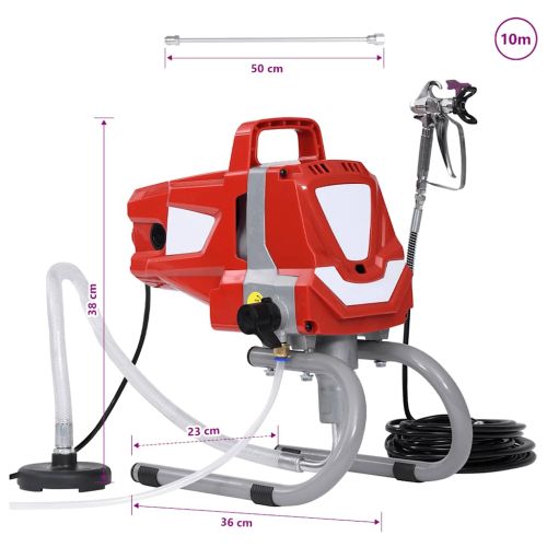 Безвъздушна пръскачка за боя под високо налягане 1010 W