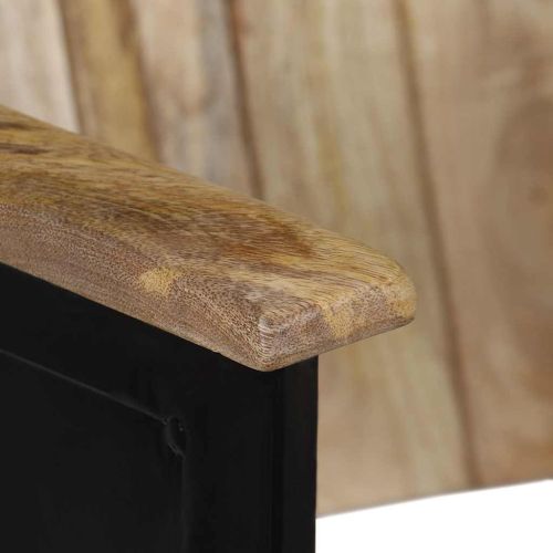 2-местна пейка, мангово дърво масив и стомана